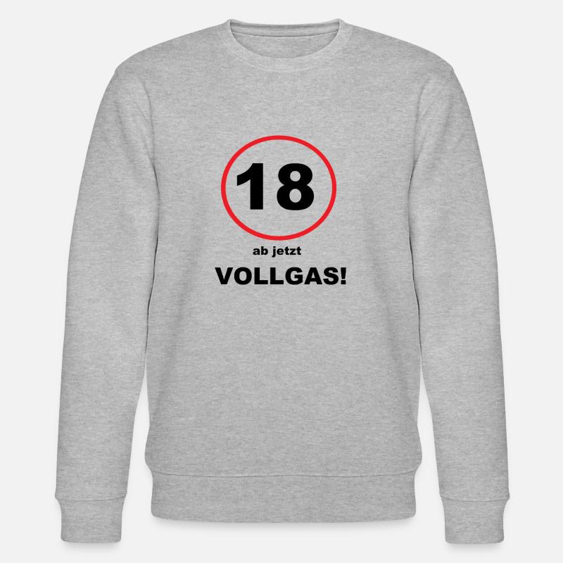 Spruch 18 - Stanley/Stella Unisex Bio-Sweatshirt CHANGER  - Grau meliert
