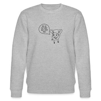 No Spare Ribs - Stanley/Stella Unisex Bio-Sweatshirt CHANGER  - Grau meliert - Vorne - Nik (191cm) & Marisol (170cm)