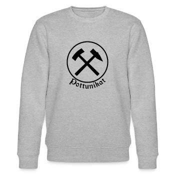 Pottunikat - Stanley/Stella Unisex Bio-Sweatshirt CHANGER  - Grau meliert - Vorne - Nik (191cm) & Marisol (170cm)