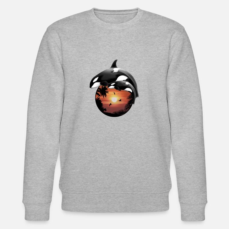 Orca épaulard Palm Beach - Sweat bio CHANGER Stanley/Stella Unisexe - gris chiné