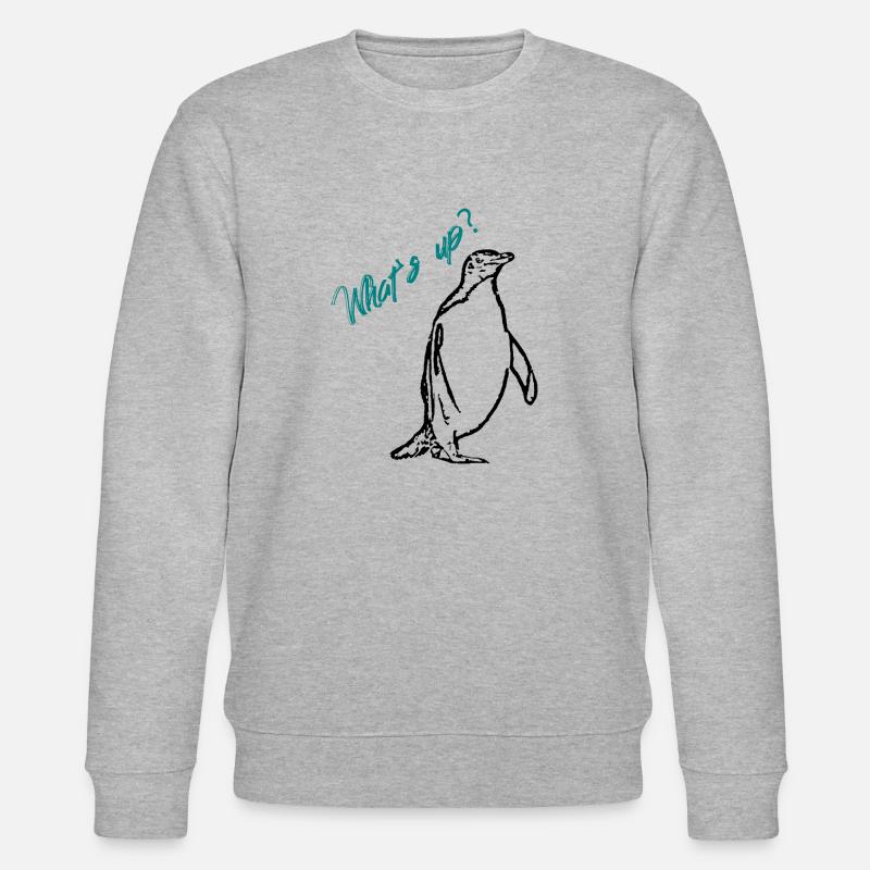Pinguin - What´s up? - Stanley/Stella Unisex Bio-Sweatshirt CHANGER  - Grau meliert