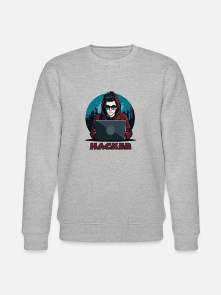 Hacker Sonnenbrille Hacker Anonymous Hacker - Stanley/Stella Unisex Bio-Sweatshirt CHANGER  - Grau meliert