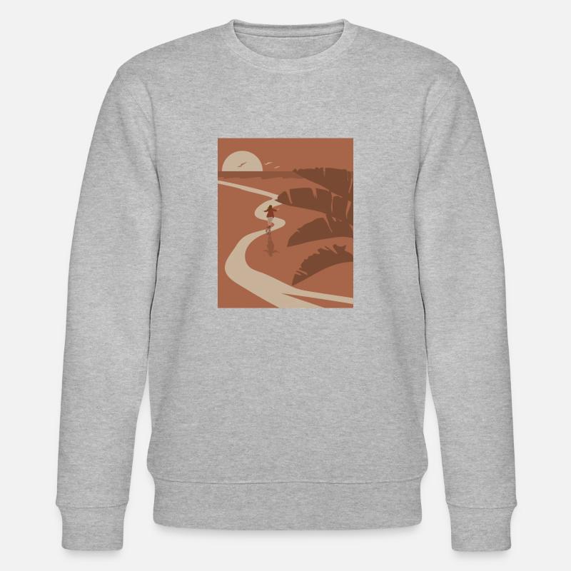 Longboard Skater - Stanley/Stella Unisex Bio-Sweatshirt CHANGER  - Grau meliert