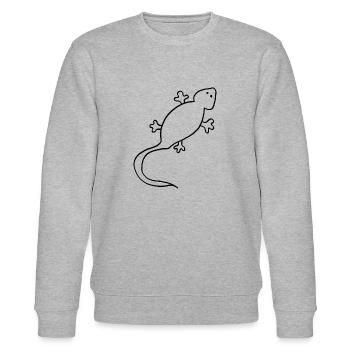 Gecko - Stanley/Stella Unisex Bio-Sweatshirt CHANGER  - Grau meliert - Vorne - Nik (191cm) & Marisol (170cm)