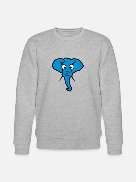 elephant funny animals - Stanley/Stella CHANGER Unisex Organic Sweatshirt - heather grey