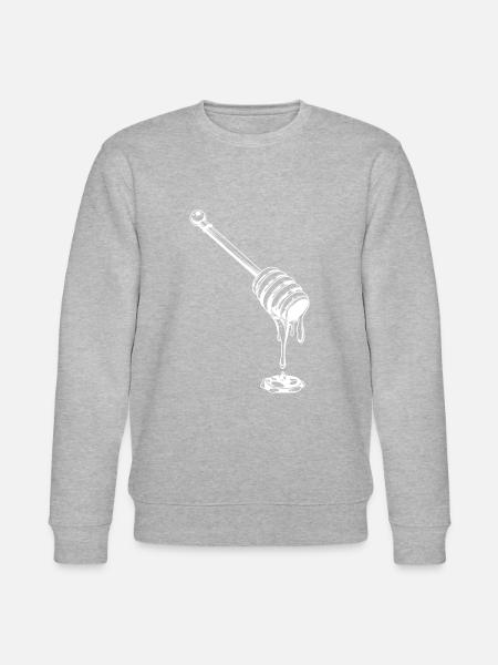 honey honey spoon beekeeper - Stanley/Stella CHANGER Unisex Organic Sweatshirt - heather grey