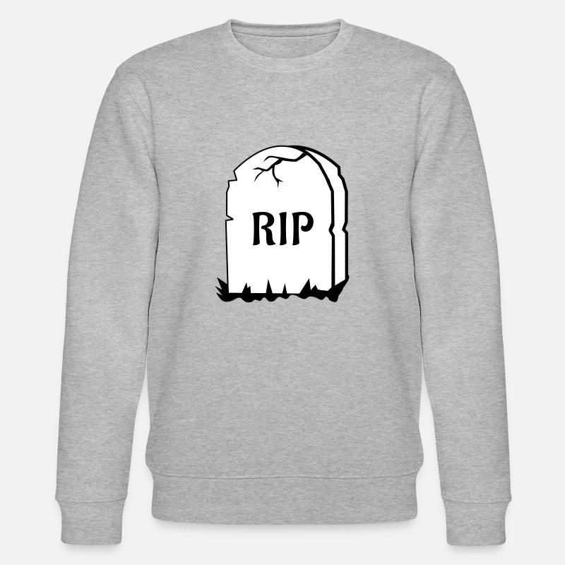 RIP Rest is Peace - Stanley/Stella Unisex Bio-Sweatshirt CHANGER  - Grau meliert