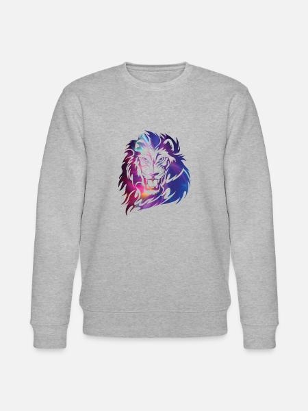 Fantasy lion face mane - Stanley/Stella CHANGER Unisex Organic Sweatshirt - heather grey