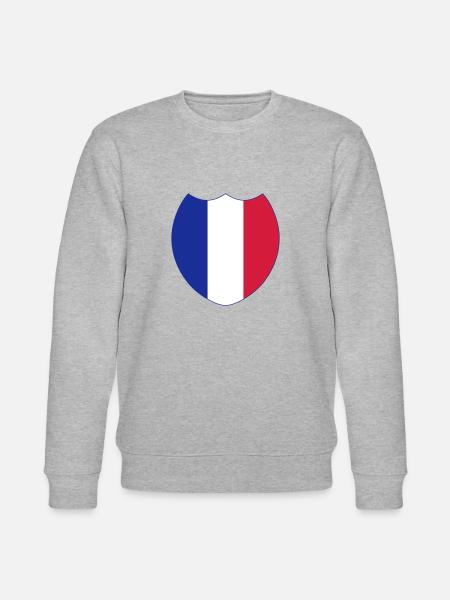France - French- Frenchie - Stanley/Stella CHANGER Unisex Organic Sweatshirt - heather grey