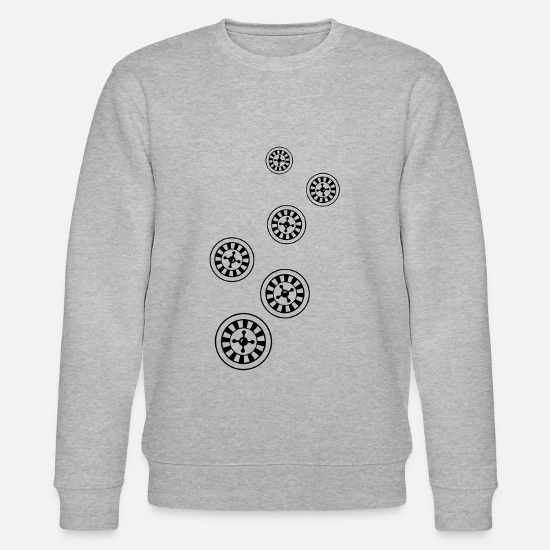 Roulette Icon Symbol - Stanley/Stella Unisex Bio-Sweatshirt CHANGER  - Grau meliert
