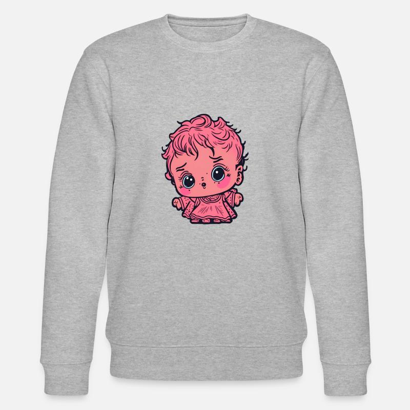 Kleines Mädchen - Stanley/Stella Unisex Bio-Sweatshirt CHANGER  - Grau meliert