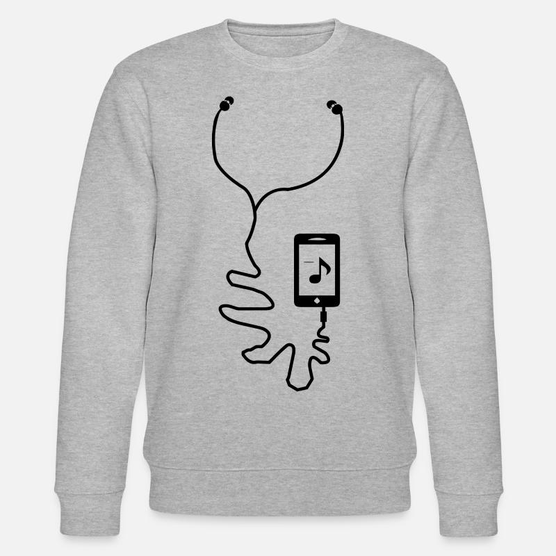 Music Always - Stanley/Stella Unisex Bio-Sweatshirt CHANGER  - Grau meliert