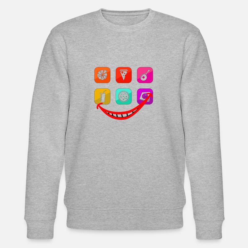 pizzafreude black - Stanley/Stella Unisex Bio-Sweatshirt CHANGER  - Grau meliert