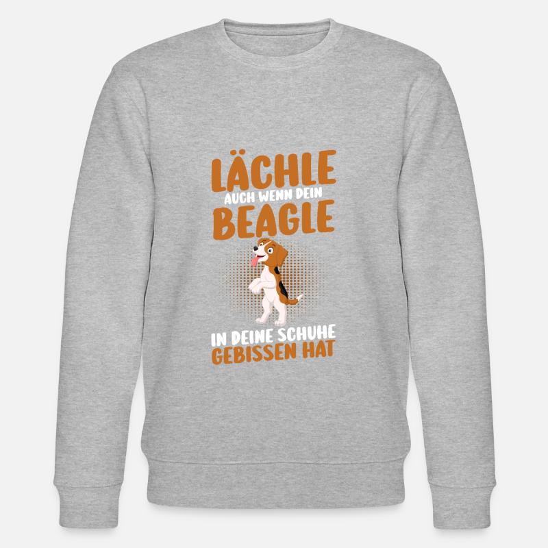 Hund Beagle - Stanley/Stella Unisex Bio-Sweatshirt CHANGER  - Grau meliert
