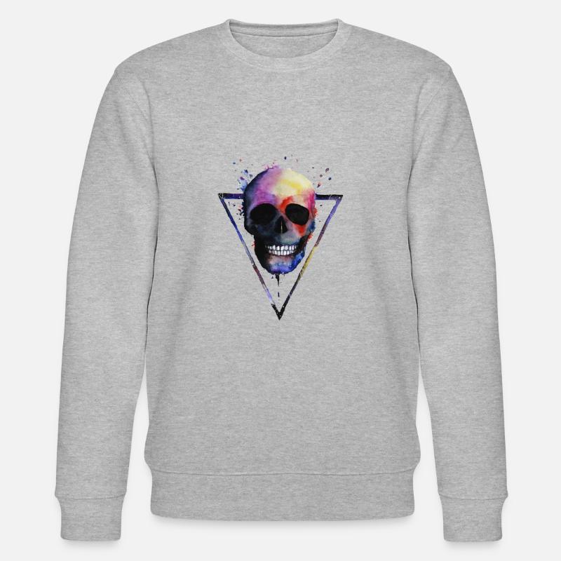 Tête de mort - Sweat bio CHANGER Stanley/Stella Unisexe - gris chiné