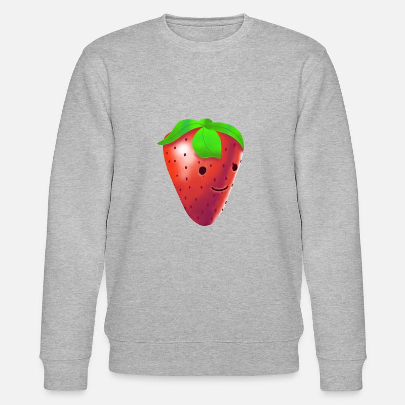 Fraise au visage amical - Sweat bio CHANGER Stanley/Stella Unisexe - gris chiné