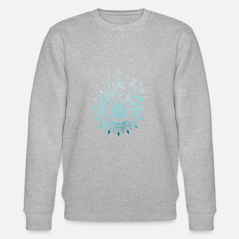 MANDALA AVEC LOTUS - Sweat bio CHANGER Stanley/Stella Unisexe - gris chiné