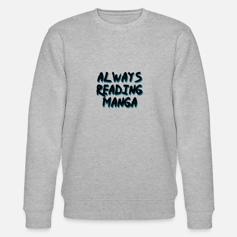 Always Reading Manga - Stanley/Stella Unisex Bio-Sweatshirt CHANGER  - Grau meliert