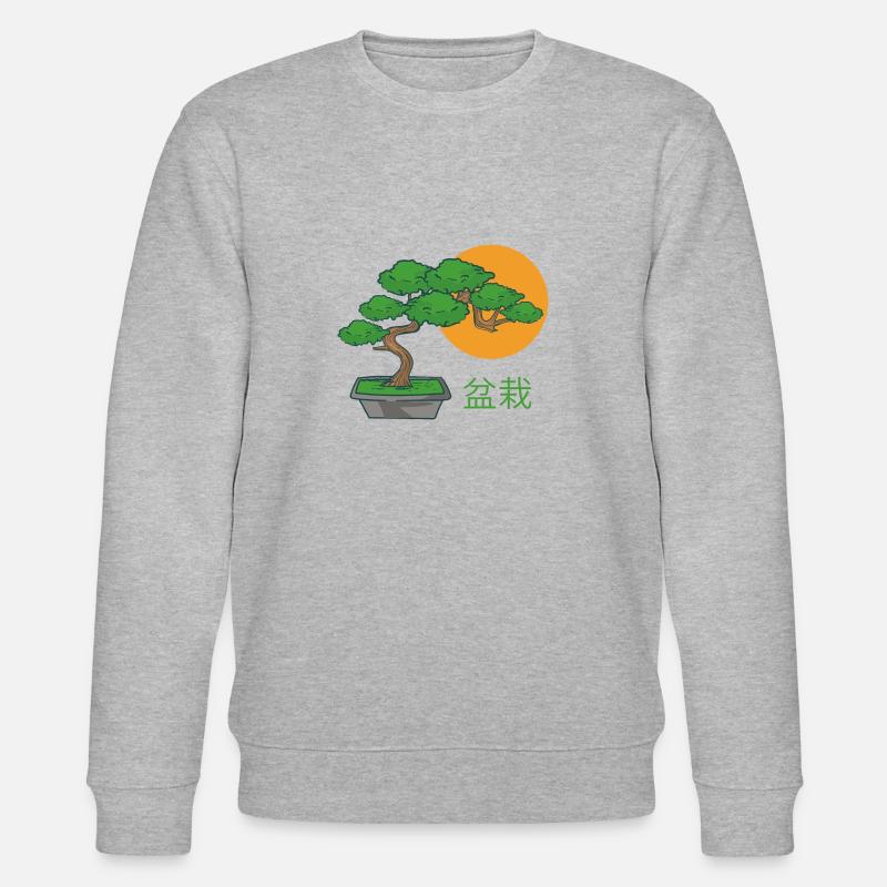 Bonsai Kleiner Baum - Stanley/Stella Unisex Bio-Sweatshirt CHANGER  - Grau meliert