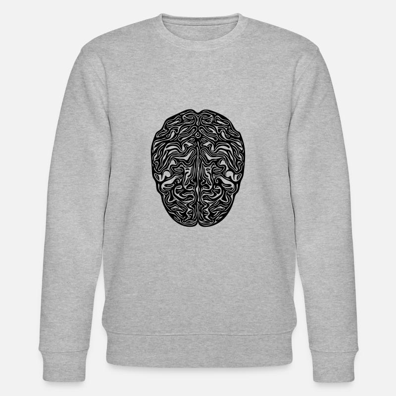 Gehirn - Anatomischer Vector - Stanley/Stella Unisex Bio-Sweatshirt CHANGER  - Grau meliert