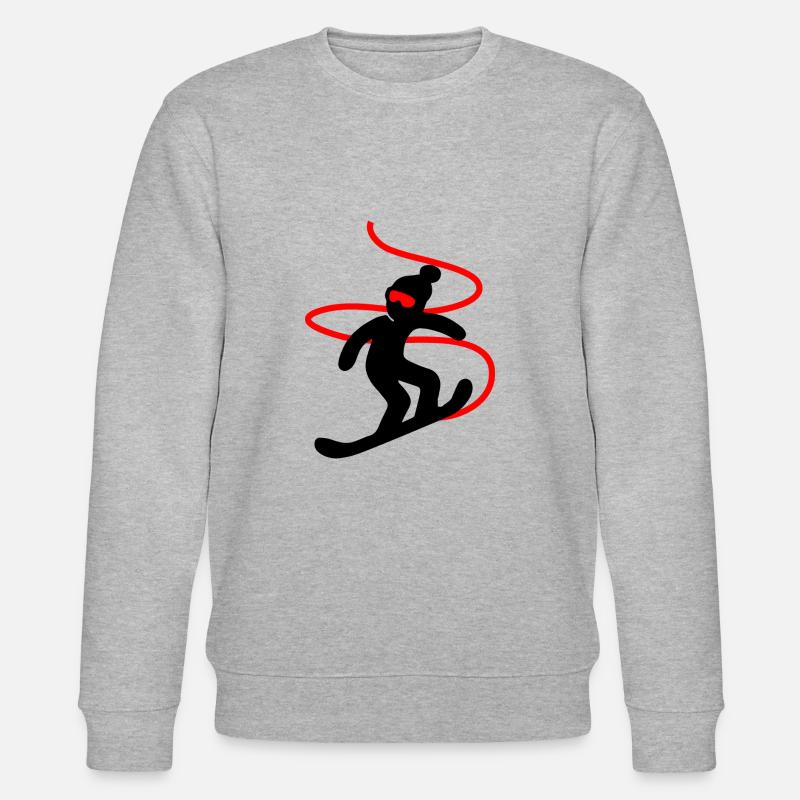 Snowboard Snowboarder - Stanley/Stella Unisex Bio-Sweatshirt CHANGER  - Grau meliert