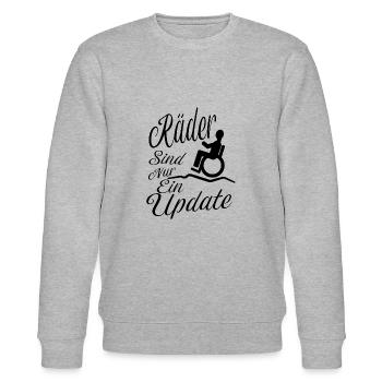 Räder sind nur ein update Behinderung Handicap - Stanley/Stella Unisex Bio-Sweatshirt CHANGER  - Grau meliert - Vorne - Nik (191cm) & Marisol (170cm)