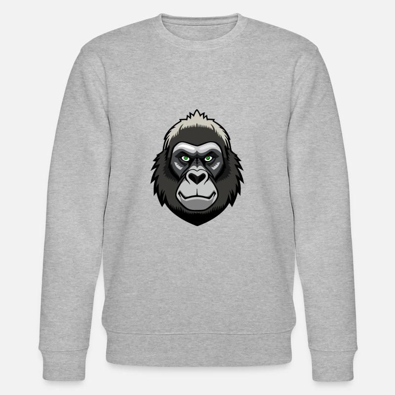 Gorilla - Stanley/Stella Unisex Bio-Sweatshirt CHANGER  - Grau meliert
