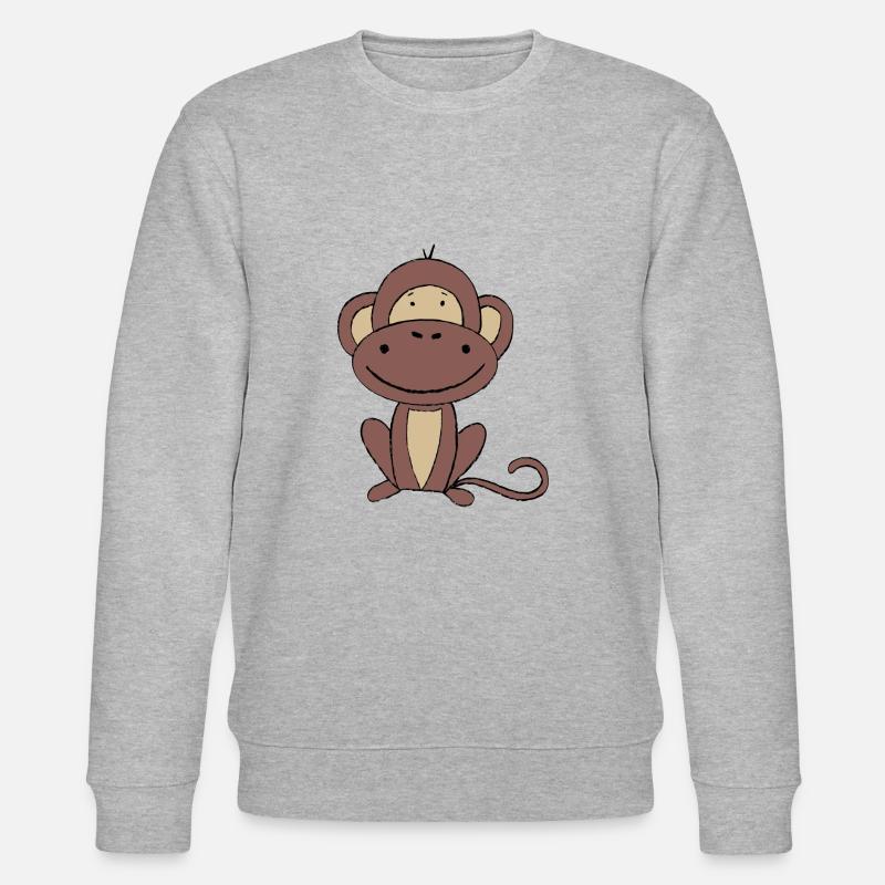 Affe - Stanley/Stella Unisex Bio-Sweatshirt CHANGER  - Grau meliert