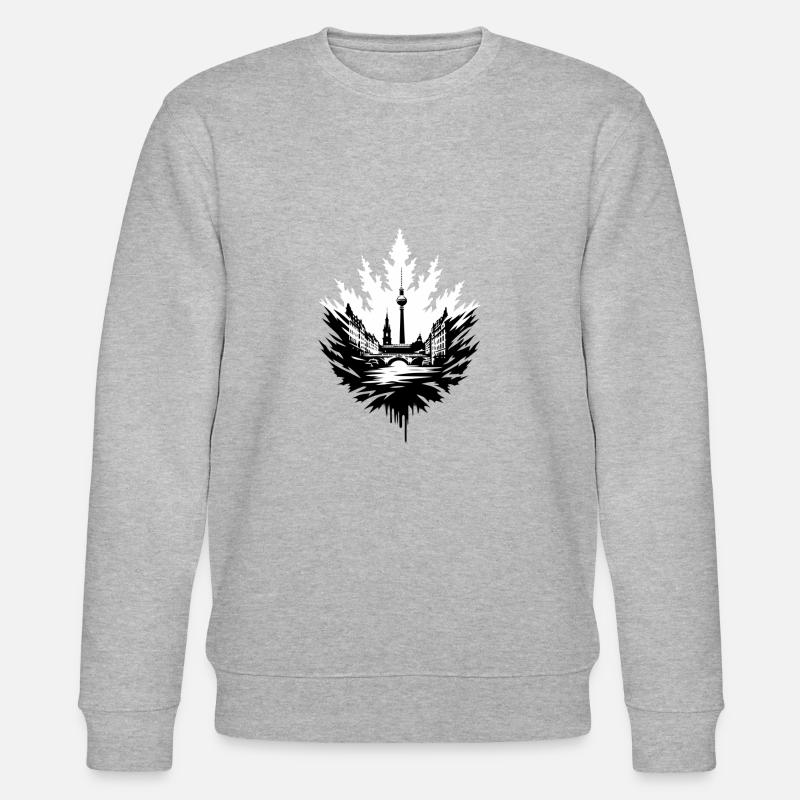 Deine Stadt Berlin - Stanley/Stella Unisex Bio-Sweatshirt CHANGER  - Grau meliert