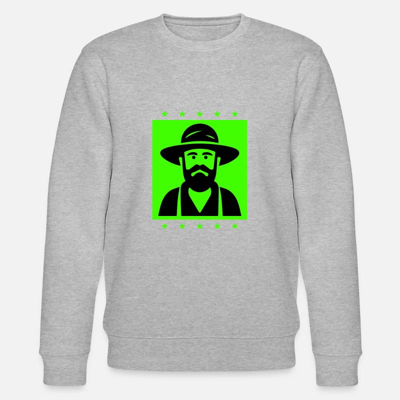 Farmer Farmer Silhouette - Stanley/Stella CHANGER Unisex Organic Sweatshirt - heather grey
