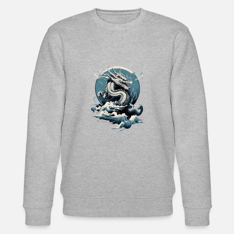 Himmelsdrache im Aufwind - Stanley/Stella Unisex Bio-Sweatshirt CHANGER  - Grau meliert