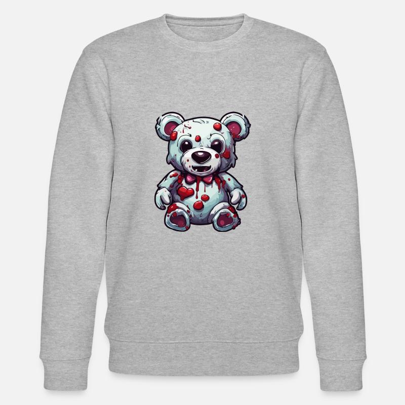 Teddybär / Kuscheltier / Stofftier / Geschenkidee - Stanley/Stella Unisex Bio-Sweatshirt CHANGER  - Grau meliert