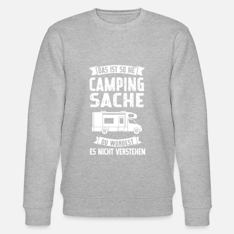 Campen Camping Campingplatz Geschenk - Stanley/Stella Unisex Bio-Sweatshirt CHANGER - Grau meliert