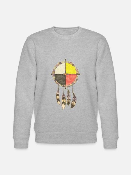 Native Americans Medicine Wheel – Dreamcatcher 3 - Stanley/Stella CHANGER Unisex Organic Sweatshirt - heather grey