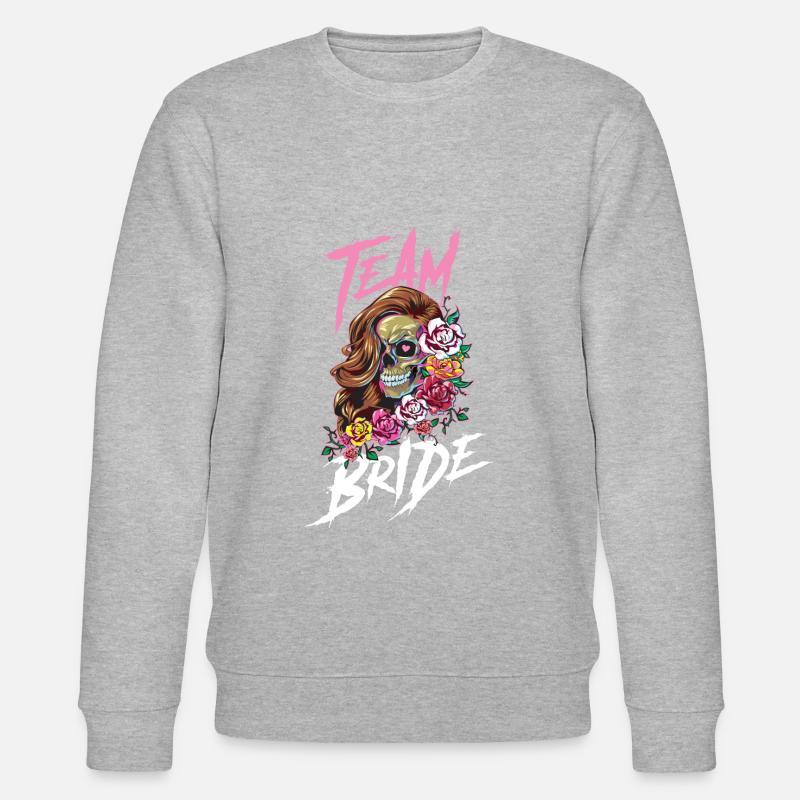Team Braut Skelett - Stanley/Stella Unisex Bio-Sweatshirt CHANGER  - Grau meliert