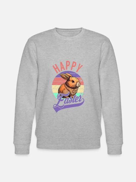 Frohe Ostern - Osterhase - Stanley/Stella Unisex Bio-Sweatshirt CHANGER  - Grau meliert