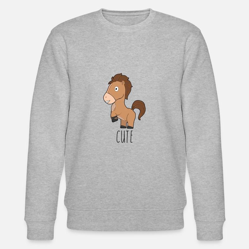 Süßes Pferd - Stanley/Stella Unisex Bio-Sweatshirt CHANGER  - Grau meliert