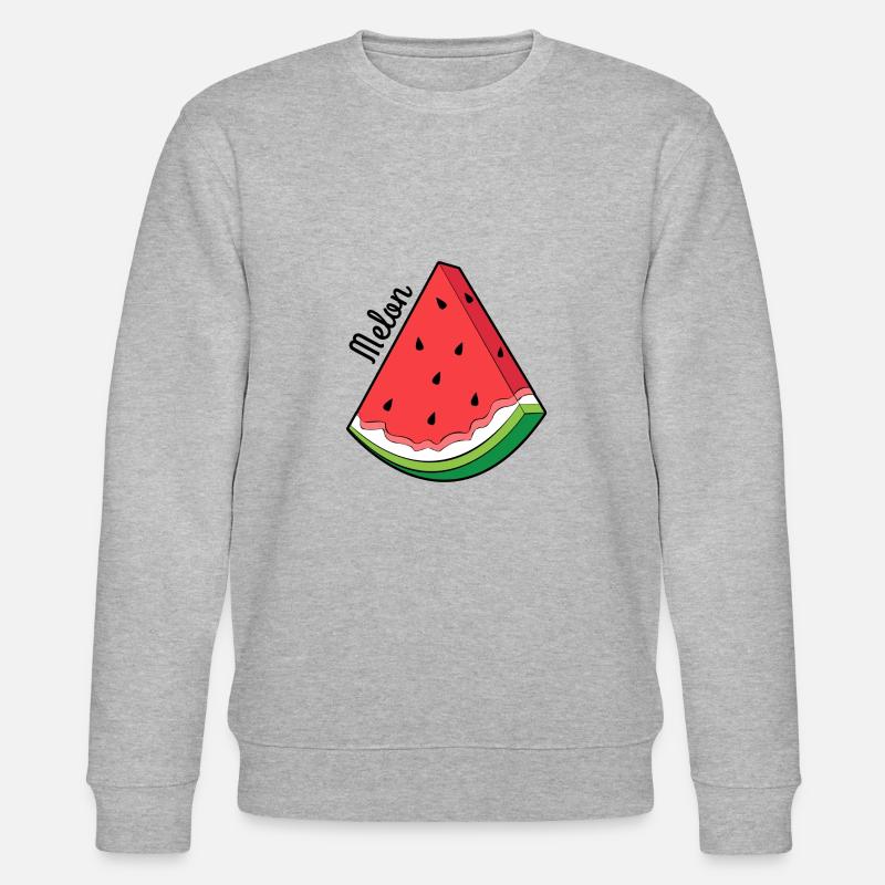 Melone mit Melon - Stanley/Stella Unisex Bio-Sweatshirt CHANGER  - Grau meliert