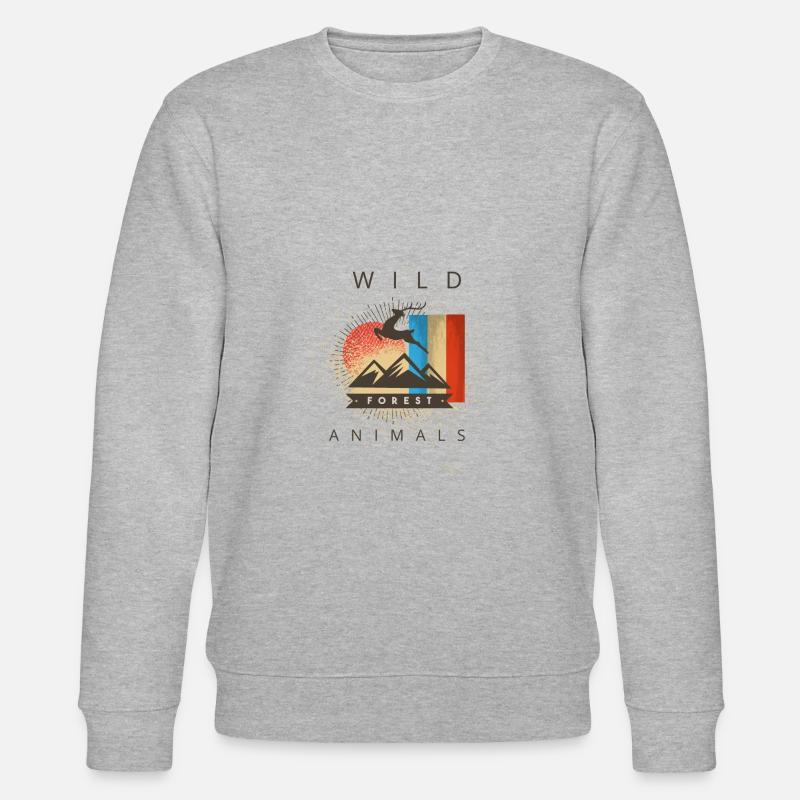 wild animals - Stanley/Stella Unisex Bio-Sweatshirt CHANGER  - Grau meliert