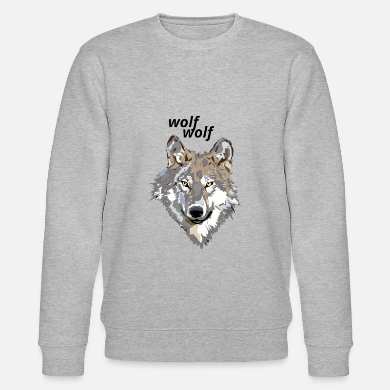 Wolf - Stanley/Stella Unisex Bio-Sweatshirt CHANGER  - Grau meliert