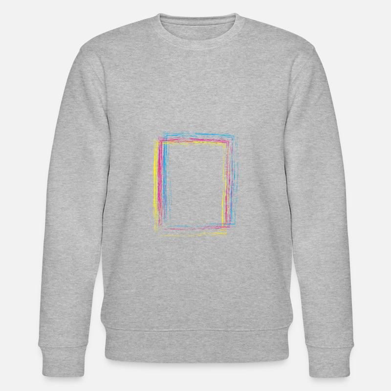 Frame Pattern Drawing - Stanley/Stella CHANGER Unisex Organic Sweatshirt - heather grey