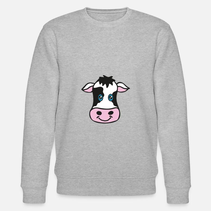 Kuh Zeichnung - Stanley/Stella Unisex Bio-Sweatshirt CHANGER  - Grau meliert
