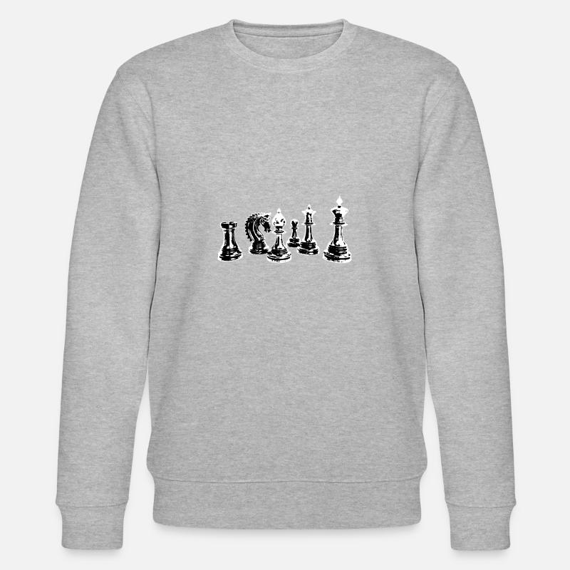 Chess figure - Stanley/Stella Unisex Bio-Sweatshirt CHANGER - Grau meliert