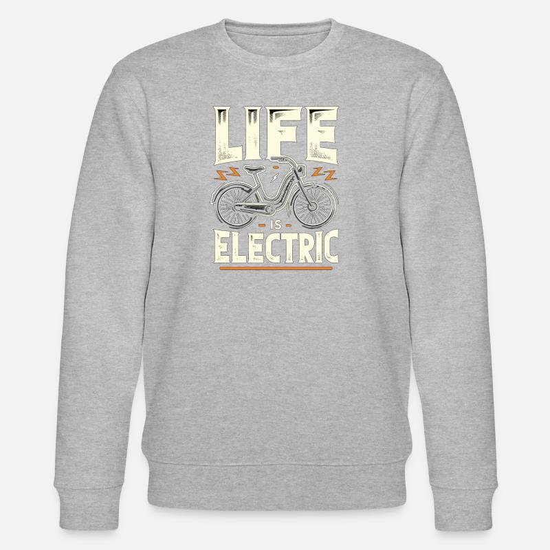 Das Leben ist elektrisch - Stanley/Stella Unisex Bio-Sweatshirt CHANGER - Grau meliert
