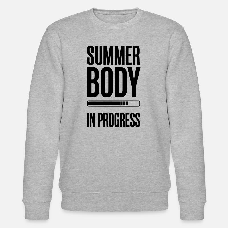 Summer Body in Progress – Motivationsstudio-Zitat - Stanley/Stella Unisex Bio-Sweatshirt CHANGER - Grau meliert