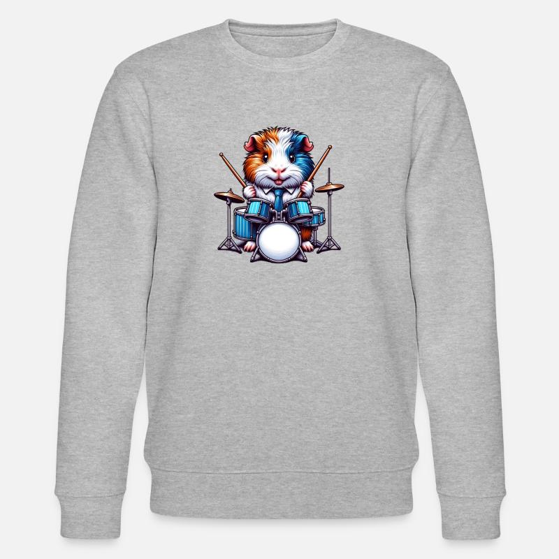 Batteur de cochon d’Inde cool - Sweat bio CHANGER Stanley/Stella Unisexe - gris chiné