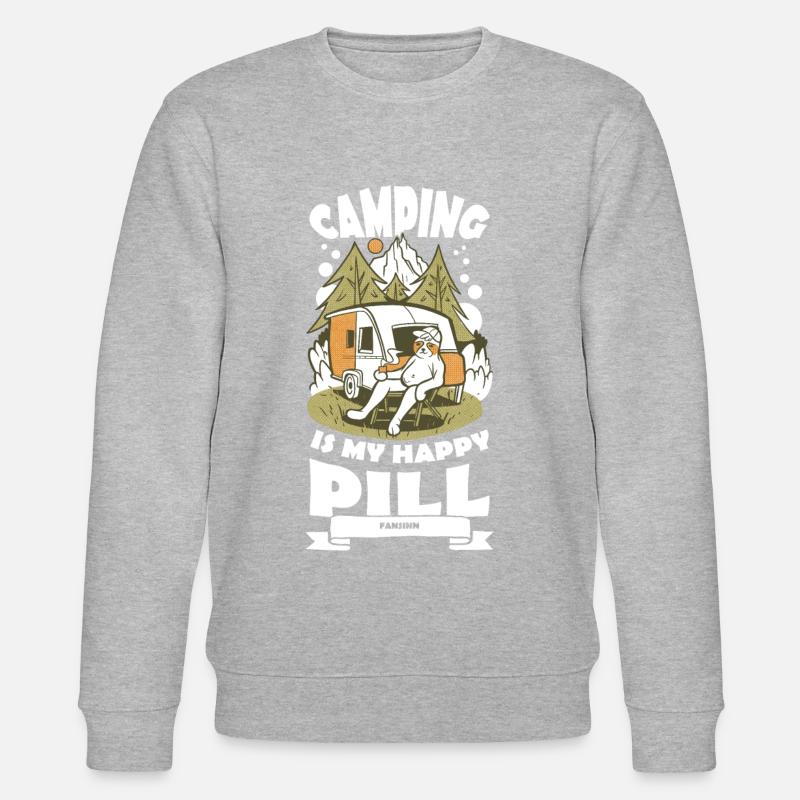 Camping - Stanley/Stella Unisex Bio-Sweatshirt CHANGER  - Grau meliert