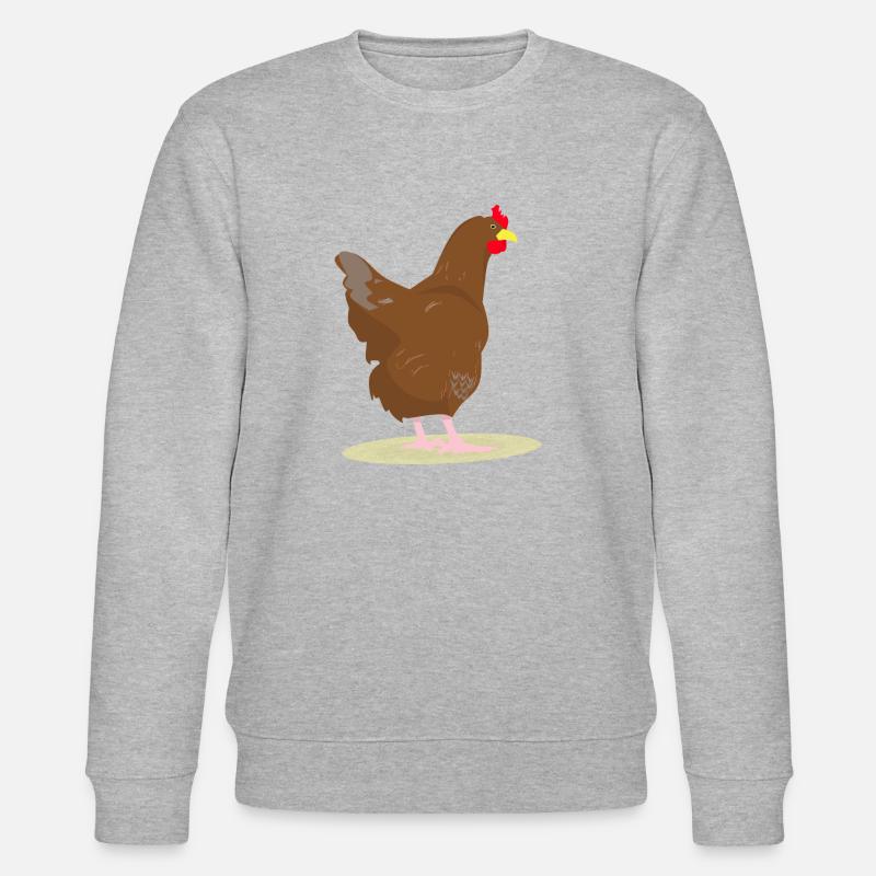HUHN - HAHN - EIER - Stanley/Stella Unisex Bio-Sweatshirt CHANGER  - Grau meliert
