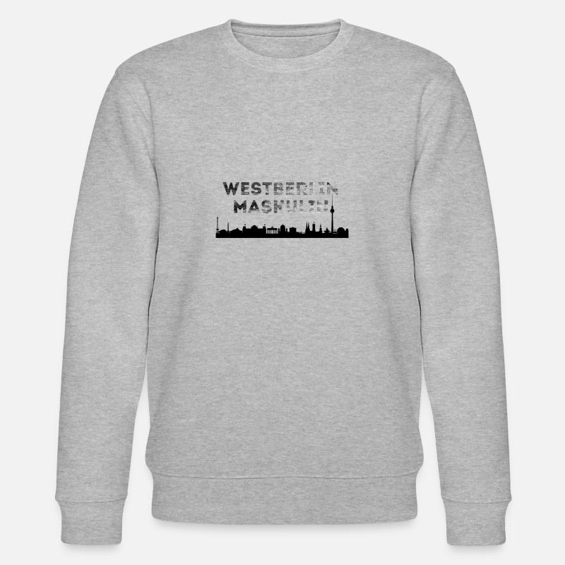 Westberlin maskulin - Stanley/Stella Unisex Bio-Sweatshirt CHANGER  - Grau meliert