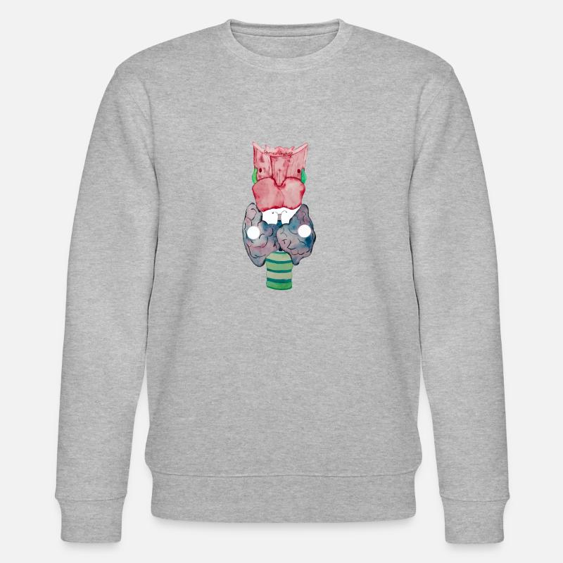 Papillon Thyroïde Thyriod - Sweat bio CHANGER Stanley/Stella Unisexe - gris chiné